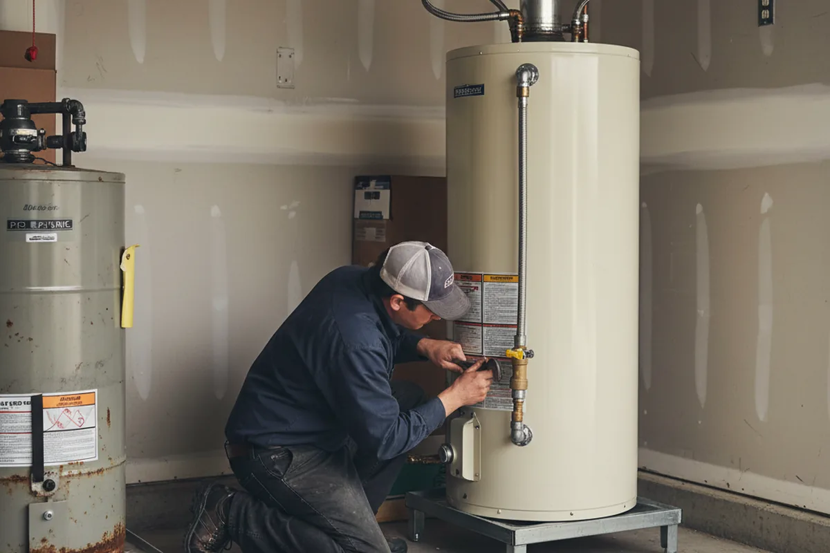 Water heater and shutoff valve replacement in Rogers